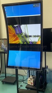 [Hot Item] 43 Inch LCD Display UHD C-Shaped Curved Screen 60Hz Skill Gaming Touch Monitor with LED Light Strip Surround