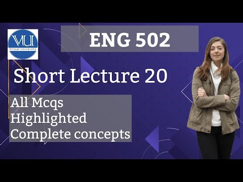 ENG502 Short Lecture 20 Introduction to linguistics/ virtual university