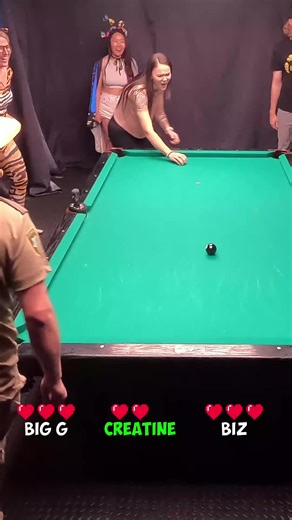 Last Second Sink Shot in Pool Game
