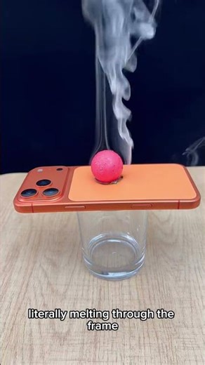 iPhone in Molten Lava… Watch This! 🌋 #relaxing #iphone#volcanolava