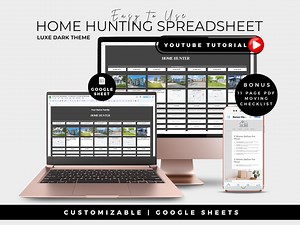 Home Hunting Spreadsheet | House Comparison, Apartment Search (PDF) - Etsy
