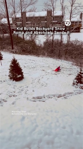 While most people in Kentucky were shoveling driveways, one kid had better ideas. After a winter storm dumped 4 inches of snow across Cincinnati on Tuesday, she built her own jump ramp and went full send on her sled.❄️🛷 | WeatherBug