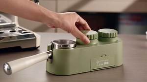 Green Coffee Distributor 51mm - Adjustable Depth Espresso Leveler Compatible with 51mm Portafilter,Heavy Height Espresso Distributor Leveler Tool with 3 Angle Base