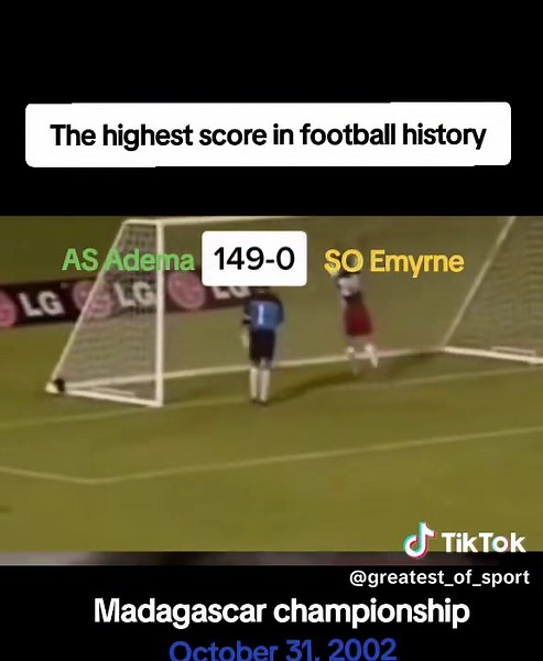 AS Adema vs SO Emyrne: Football's Record 149-0 Score