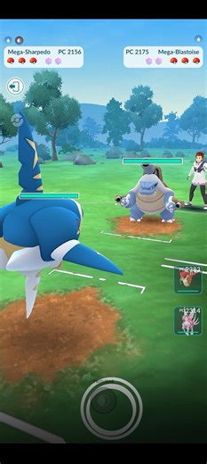💥Mega Sharpedo Vs Mega Blastoise, PVP Batalla Acuática en Pokémon Go💥 #Pokemongo #pokémon #short