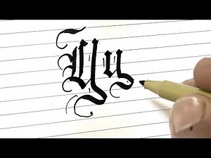 How to Write "Y" in Gothic Blackletter (Old English Calligraphy) – Real-Time Tutorial