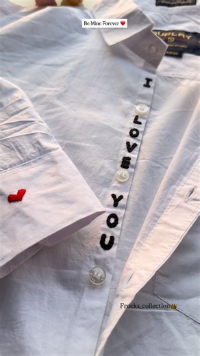embroidery by shalu meena👑 on Instagram: "Best valentine gift for your loved ones Dm for order & details @frocks_collection customisation available #embroideryshirt #valnetine’sgift #Bestgiftforhis #ordernow #handmade"