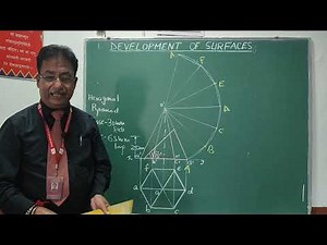 Development of Surfaces of Hexagonal Pyramid by Prof Dileep Jigyasi SIRT The SAGE Group Bhopal 💐🙏