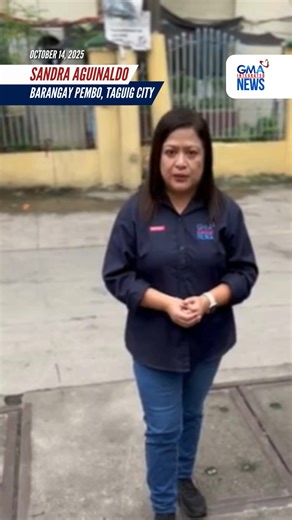Nilagyan ng marker ng lokal na pamahalaan ng Brgy. Pembo, Taguig City na madaraanan ng West Valley Fault ang Eskwela St. para maging handa sa lindol ang mga residente, tauhan at mga estudyante sa paaralan sa lugar. | via Sandra Aguinaldo/GMA Integrated News | GMA News