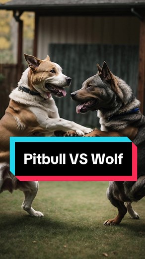 Who would win in a fight between a pit bull and a wolf? #pitbull #wolf #animalfight #animals #pitbulls #animalfacts