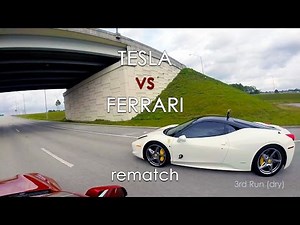 Tesla Model S P85D vs Ferrari 458 Italia