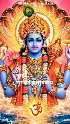 📿✨🌿Om Namo Bhagavate Vasudevaya 🍁Divine Mantra for Peace &Devotion🌿#DailyChants​​​​​#InnerPeace​​​​​