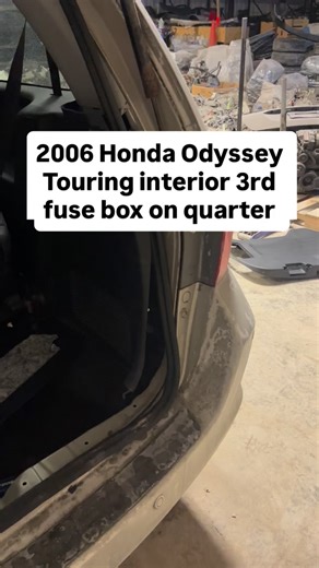 2006 Honda Odyssey Touring interior fuse box part number 3822A-SHJ-A00 replaced by 38220-SHJ-A01 is located on passenger quarter panel 🚘 Used auto parts, serving Chicagoland locally and shipping nationwide #junkyard #usedautopartschicago #carrepair #automotive #carmechanic | Rebuiltcars Used Auto Parts