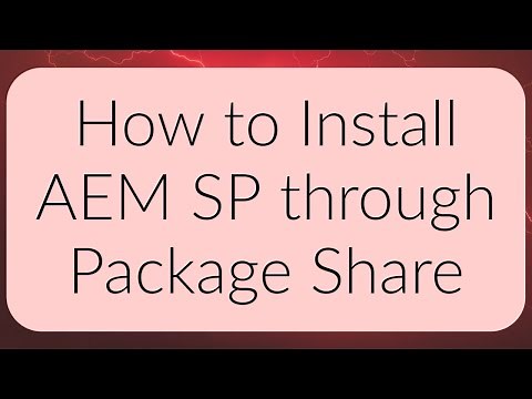 AEM Tutorial - How to Install AEM Service Pack From Package Share
