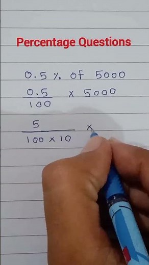 0.5% of 5000 = ? #percentage #mathematics #tricks #simplification #calculation #ytshorts #shorts