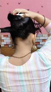 Super Easy Low Bun for Saree || Self Bun Hairstyle For Everyday || Hair style girl