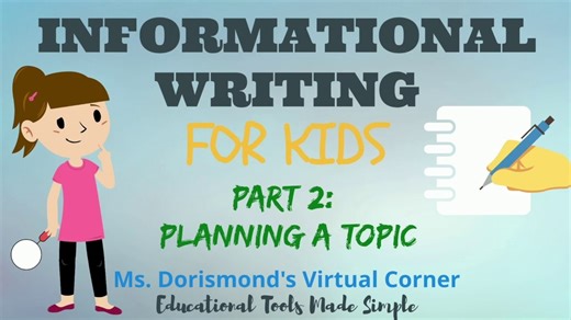 Planning a Topic | Informational Writing for Kids | Part 2 - video Dailymotion