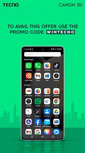 462K views · 226 reactions | Unlock your chance to win a brand-new TECNO CAMON 30! Use the promo code “WINTECNO” on your rides now!!!! #TecnoMobilePakistan #RideToWin | TECNO Mobile Pakistan | Facebook