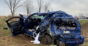 CAUGHT ON CAMERA: Video shows semi crash into MSP cruiser on I-94