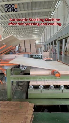 Automatic stacking machine for plywood board #chinaplywoodmachine #plywoodmachine