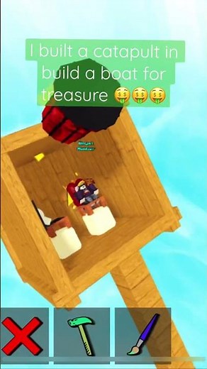 I built a catapult in build a boat for treasure 🤑🤑🤑