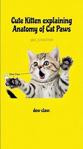 Cute Kitten explaining Anatomy of Cat Paws #cutekittenvideos #cutenessoverload #shorts