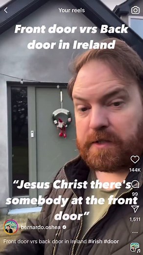28K reactions · 1.4K shares | Front door vrs back door in #ireland #irish comedy #house | Bernard O'Shea | Facebook