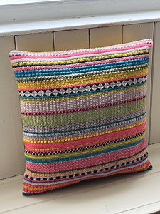 Needlepoint Cushion Kit: Stripey Sampler Design With Appletons Wool & Velvet - Etsy