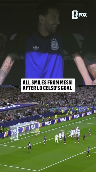 Messi loved that free-kick GOLAZO from Lo Celso