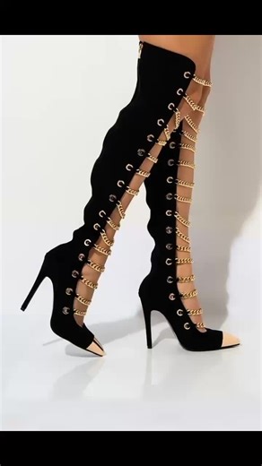 Stylish High-Heeled Boots and Sandals Showcase