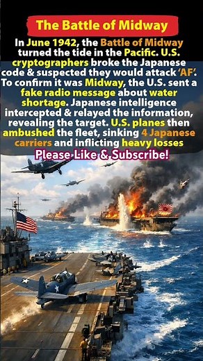 Battle of Midway 1942: How Codebreaking Won the Pacific War #shorts