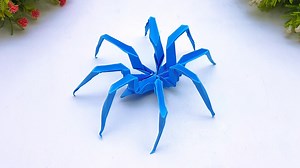 408K views · 1.7K reactions | Learn how to fold paper spider step by step - DIY school project ideas using paper - Crafts #Crafts #Origami #PaperSpider | Entertaining Arts | Facebook