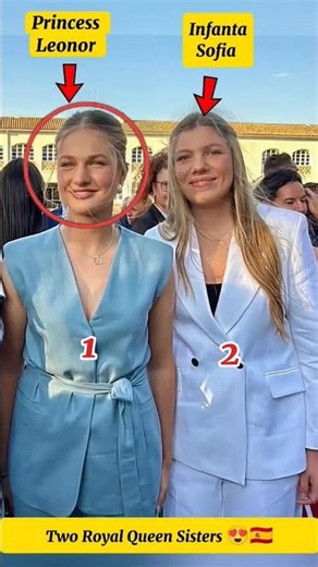 Spain Royal Family# #lifestyle | Spain Princess Leonor & Queen Infanta Sofia#spain#ytshorts#fyp