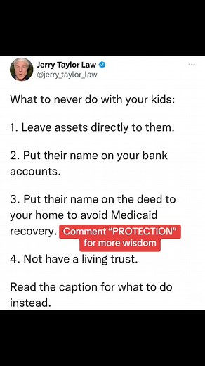 298K views · 1K reactions | #1. I would leave everything to a trust....