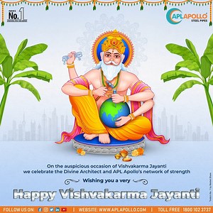 144K views · 4.1K reactions | A manifestation of our network of strength, 11 APL Apollo plants spread across the country are the symbol of Vishvakarma’s blessings on us. We wish you a happy Vishvakarma Jayanti, a day to appreciate the instruments that help us craft our creations. #APLApollo #APLApolloTubes #VishwakarmaJayanti #MoreThanStrength #IndiasOwnSteel #StructuralEngineering #FuturisticDesigns | APL Apollo Tubes Limited | Facebook