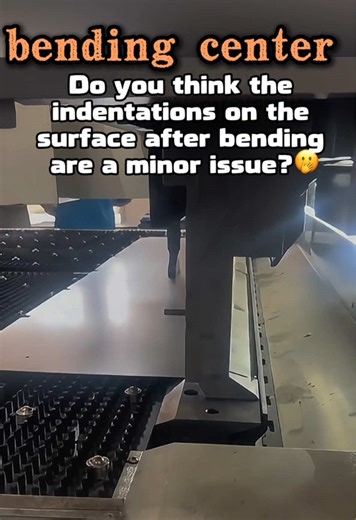 Do you think the indentations on the surface after bending are a minor issue?🫢#bendingmachine #metalsheetfabrication #cncmachine #metalsheetfoldingequipment #automaticpanelbender