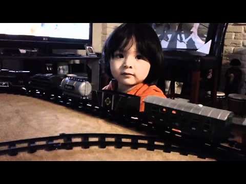 Toy Trains for Kids: My son's NEW Running Train Set Toy (Unboxing Part)