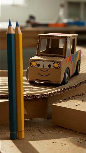 A hyper realistic and enthralling mini roller coaster carved from cardboard #rollercoaster, #cards,
