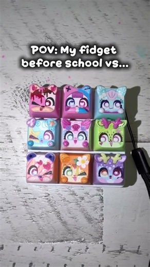 POV my fidget before vs after school… #fyp #fidget #viral #audio #school