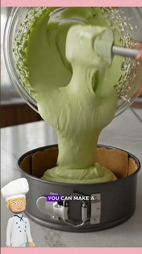 No-Bake Avocado Cheesecake 🥑🍰✨ #baking #cake