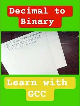 Decimal to Binary: Sabse Easy Trick! ⚡ #shorts #physics#education #ytshorts#learnwithgcc