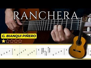 RANCHERA 🎸 Gerónimo Bianqui Piñero || Classical Guitar Tutorial + TABS