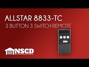 Allstar 3-button Gate or Garage Door Opener Remote 8833-TC Transmitter