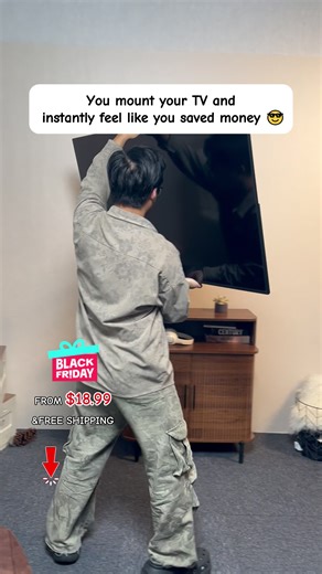 U saved your money by getting this wall mount#tiktokshopblackfriday #mustbuy #tomount #wallmount #tv