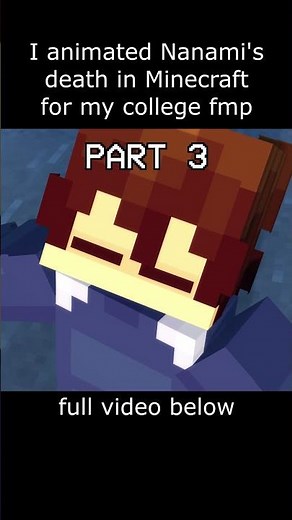 I Animated Nanami's Death in MINECRAFT for College 3 #shorts #minecraft #jjk #animation #mineimator