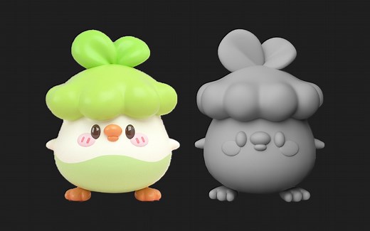 Maya：创建卡通人物角色建模教程，20分钟学会的最简单的白菜鸭建模/可爱卡通人物建模