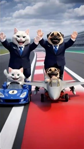 Cat Baby 🐱 vs Dog Baby 🐶 | Viral Cute Race #shorts horts