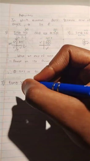 Trigonometry, Choosing Correct Quadrant (Grade 10)