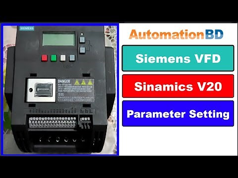 SIEMENS VFD Sinamics V20 parameter settings.