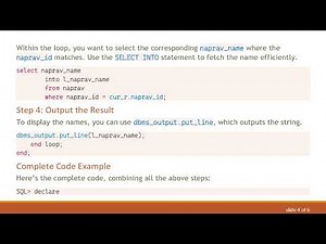 How to Loop Through Column Values in Oracle Tables Using PL/SQL for Loops